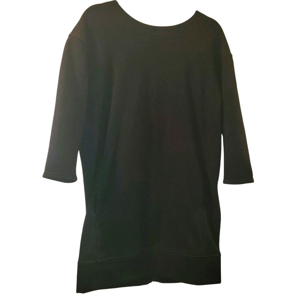 Athleta Womens Black Sweater Dress With Exposed Zipper Size M Warm Stylish